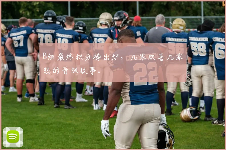 B组最终积分榜出炉,几家欢喜几家愁的晋级故事。